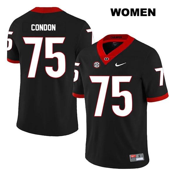 Georgia Bulldogs Women's Owen Condon #75 NCAA Legend Authentic Black Nike Stitched College Football Jersey HTU0456QF